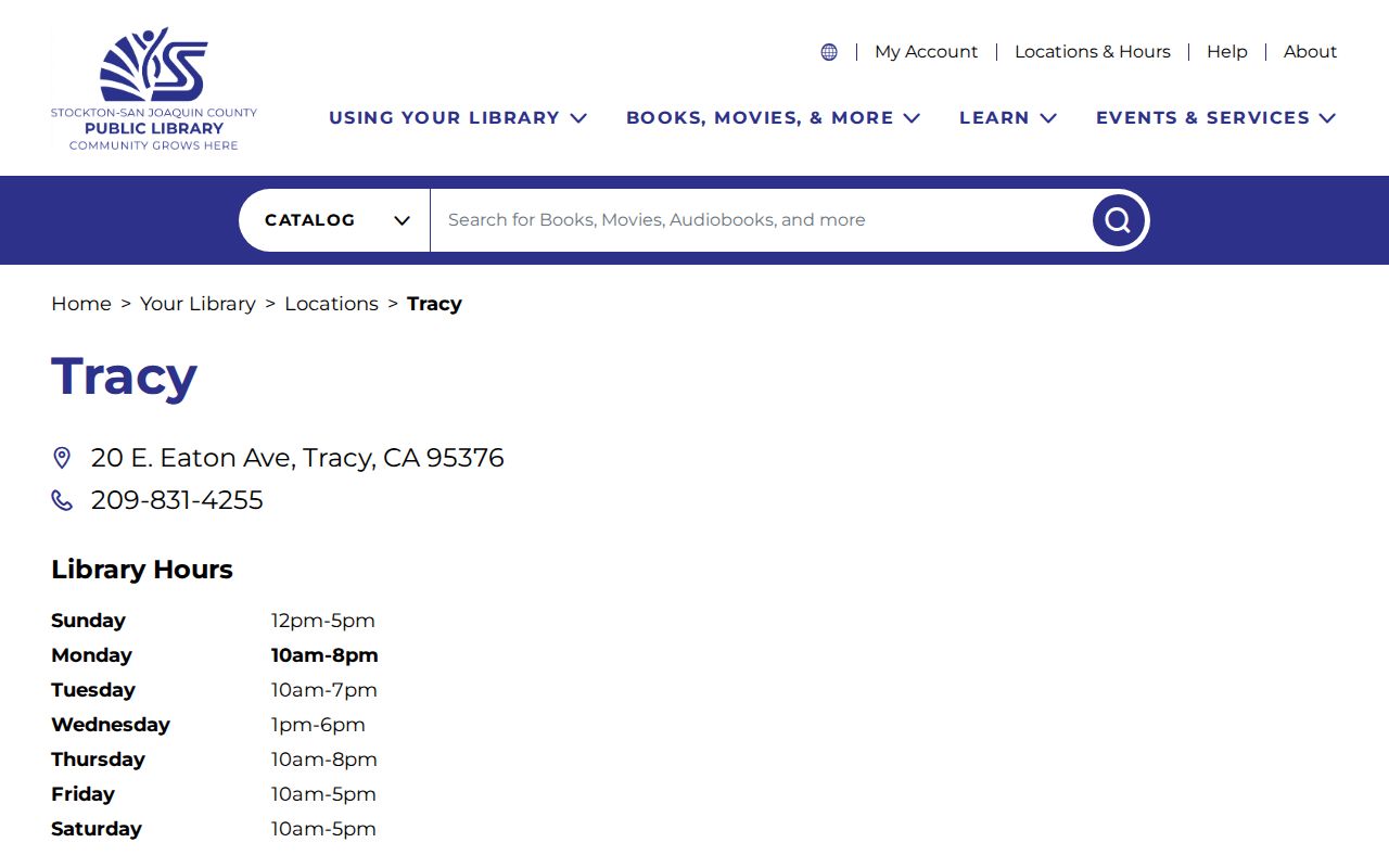 Tracy Branch Library local-history and genealogy resources